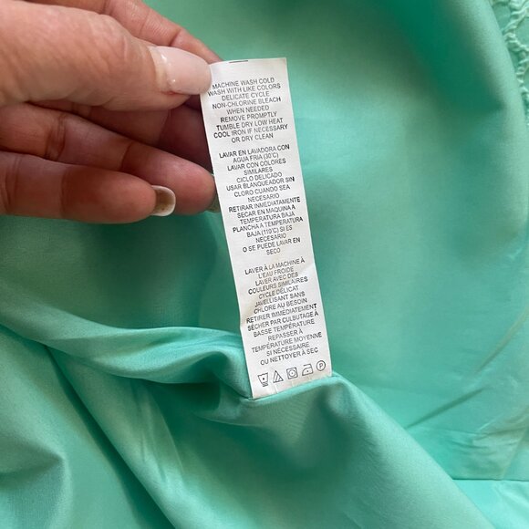 NWT Kenzie Minty Textured Dot Cup Sleeves Dress S $99 - Picture 11 of 14